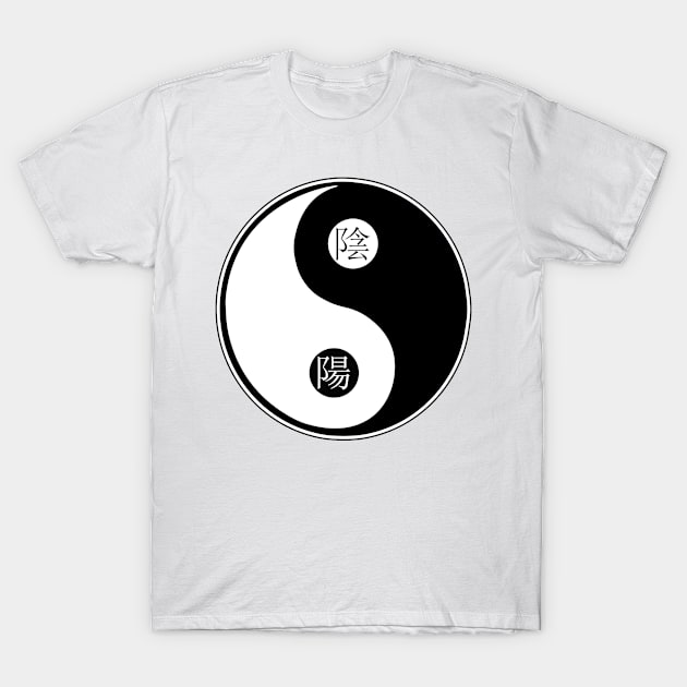 YIN YANG SYMBOL, ASIAN, CHINESE, CULTURE, TRADITION, SPIRITUAL - LIGHT COLORS T-Shirt by PorcupineTees